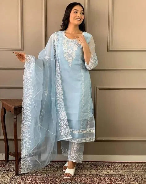 Kurta With Dupatta And Bottomwear (1254155)