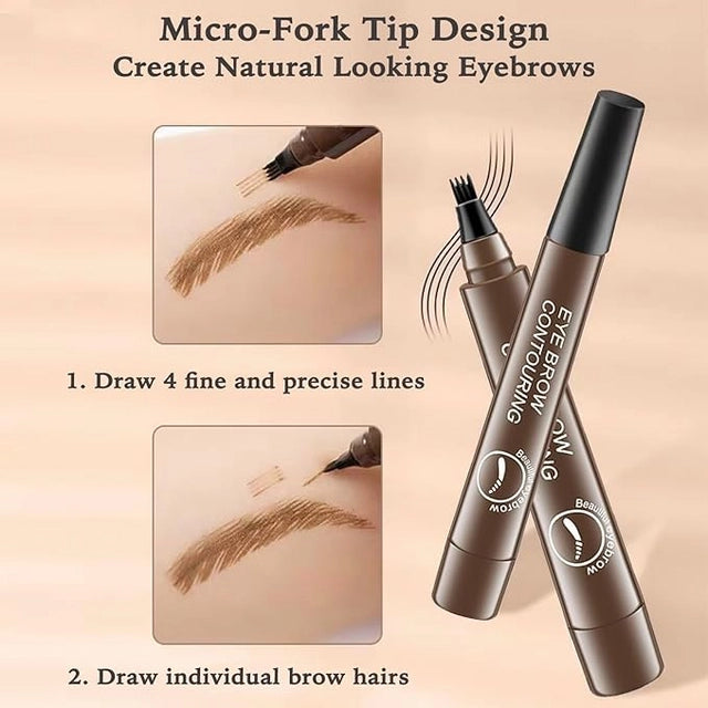 Waterproof Microblading Eyebrow Pencil with a Micro Fork Tip Applicator Pack of 2 (1254298)