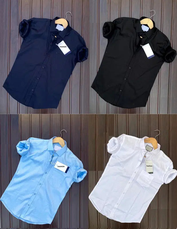 Pack of 4 Plain Shirts (1254320)