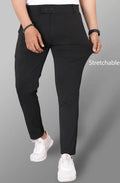 Lycra Blend Trouser for Men (Black) (1254305)