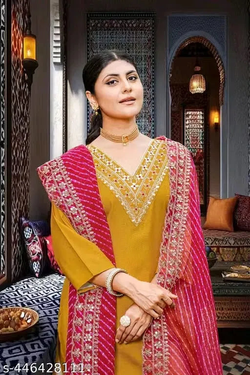 Kurta With Dupatta And Bottomwear (1254162)