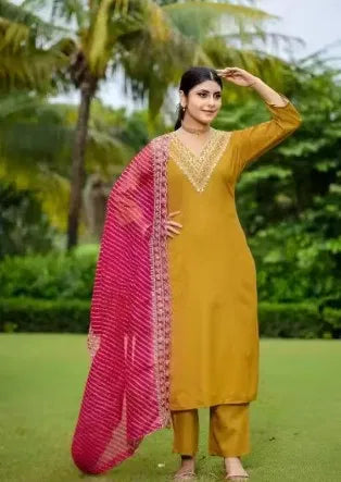 Kurta With Dupatta And Bottomwear (1254162)