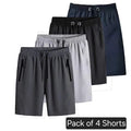 Combo of 4 Men's Stretchable Cotton Shorts (1254310)