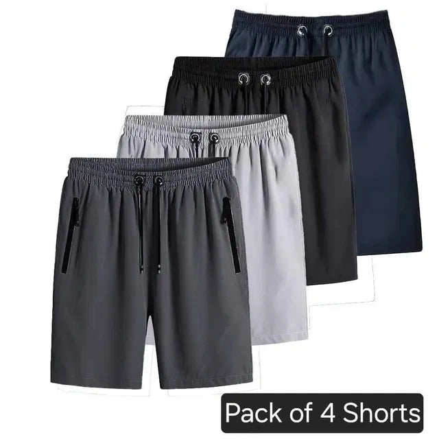 Combo of 4 Men's Stretchable Cotton Shorts (1254310)