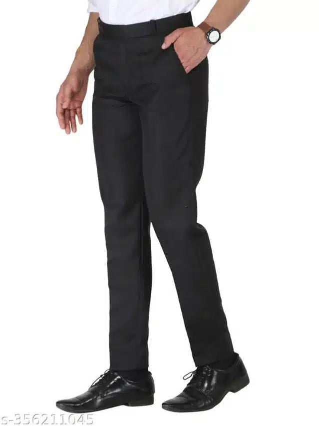 Cotton Trouser for Men (Black) (1254301)