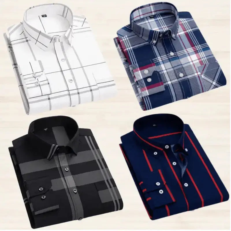 Pack of 4 Check Shirts (1254316)
