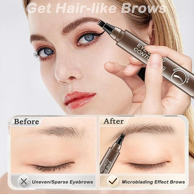 Waterproof Microblading Eyebrow Pencil with a Micro Fork Tip Applicator Pack of 2 (1254298)