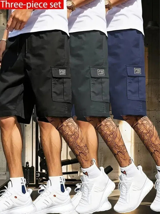 Men's Cotton Casual Cargo Shorts Pack of 3 (1254309)