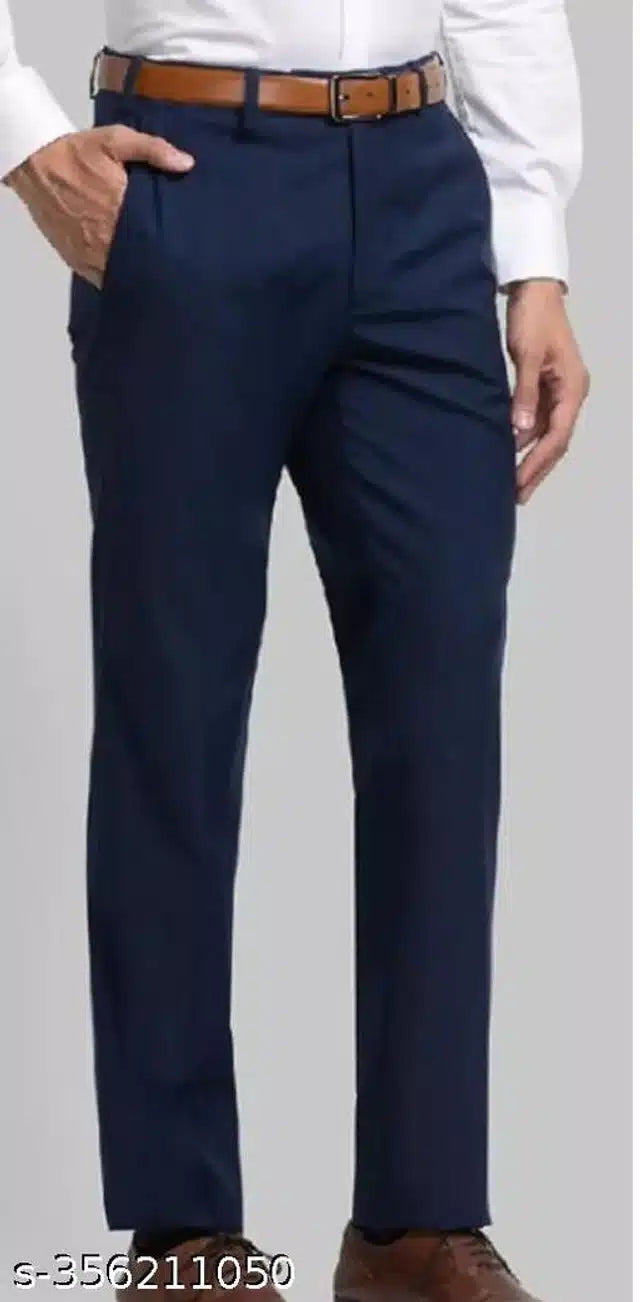Cotton Trouser for Men (Navy Blue) (1254300)