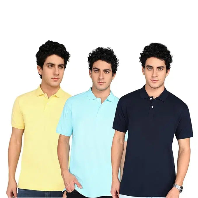 Pack of 3 Polo Neck T-Shirts (1254334)