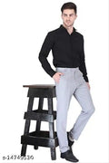 Cotton Blend Trouser for Men (Grey) (1254303)