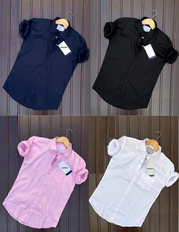 Pack of 4 Plain Shirts (1254322)