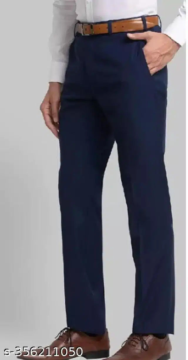 Cotton Trouser for Men (Navy Blue) (1254300)
