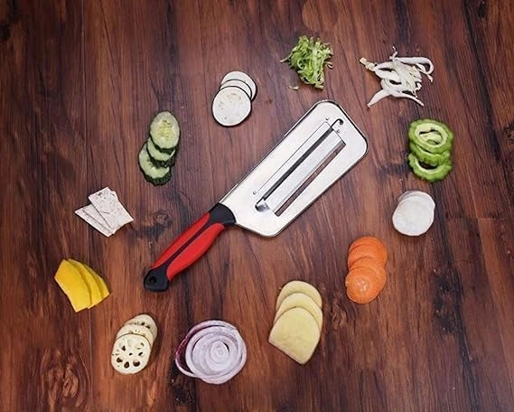 2-Blade Vegetable Cutter & Slicer Multi-Functional Slicing Knife with Peeler (1254368)