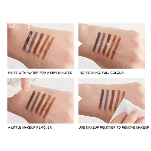 3 In 1 Eye Brows Set For Women Waterproof Brow Pencil + Powder + Brush Pigment Black Brown Eyebrow Kit Makeup 2 (1254199)